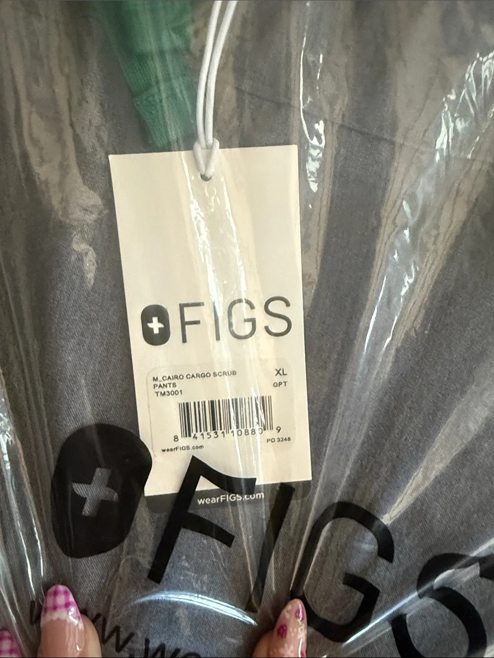 NWT Figs Men’s Graphite Gray Cairo Cargo Straight-Leg Scrub Pants Size XL